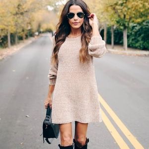 Crystalline Chenille Sweater Dress